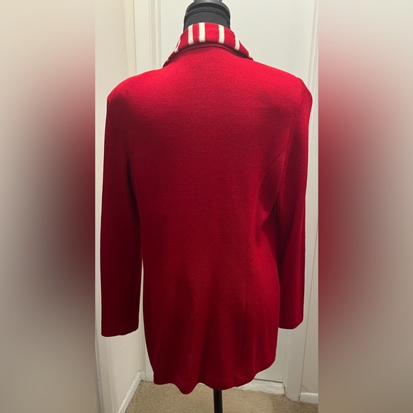 Like new St John Red and White blazer. Marie Gray Collection. - Picture 3 of 6